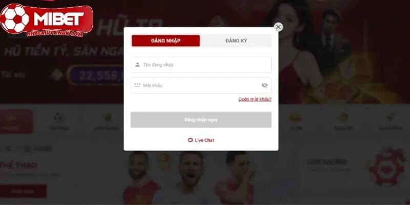 Hướng dẫn đăng nhập MiBet