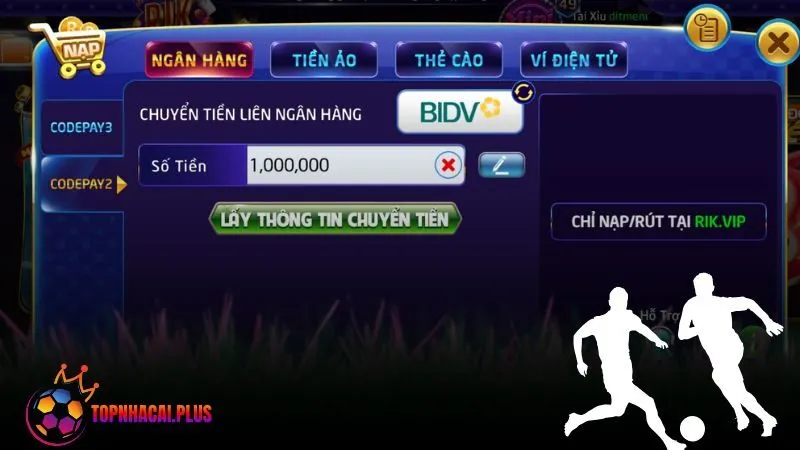 Nạp tiền Rikvip