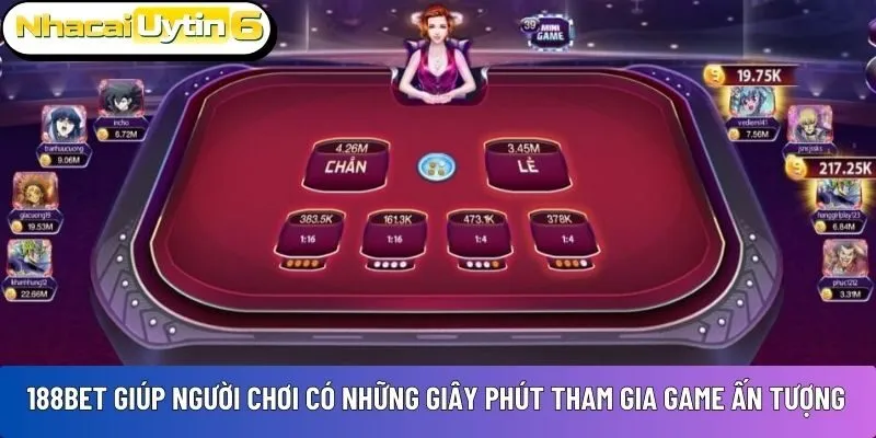 188BET giúp người chơi có những giây phút tham gia game ấn tượng